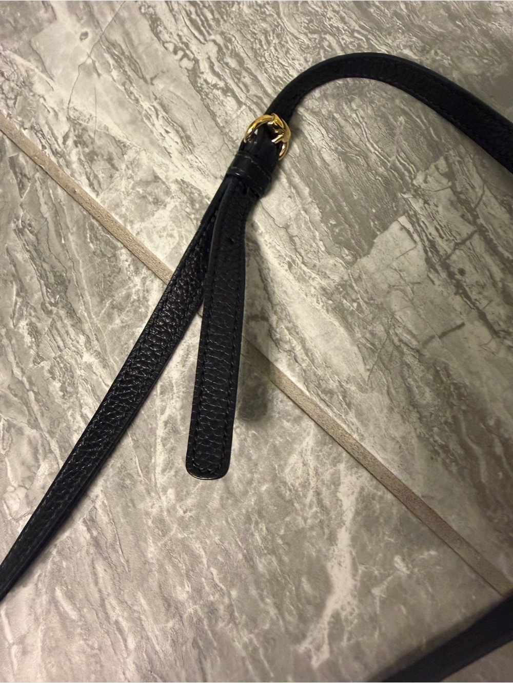 Gucci Marmont Black Chevron GG Leather Crossbody Bag with Gold Hardware - Picture 12 of 12